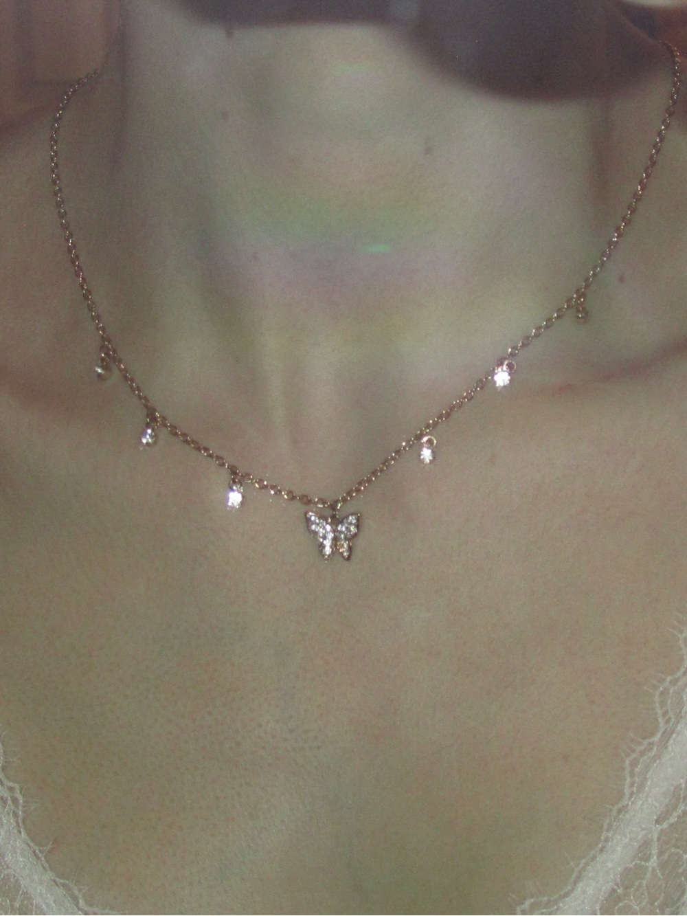 Gold Tone Delicate Butterfly Pendant Necklace from ALDO